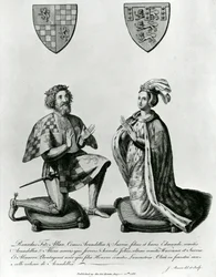 Richard Fitzalan, 3. (10.) jarl av Arundel (ca. 1307-76) og Eleanor grevinne av Arundel, 1785
